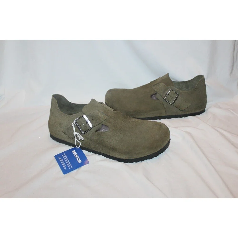 Birkenstock London Men's BS Suede Sandals DRIED THYME EU 44 REGULAR US 11  NEW